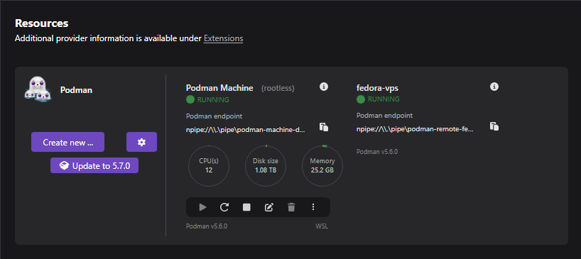 Multiple Podman Machine