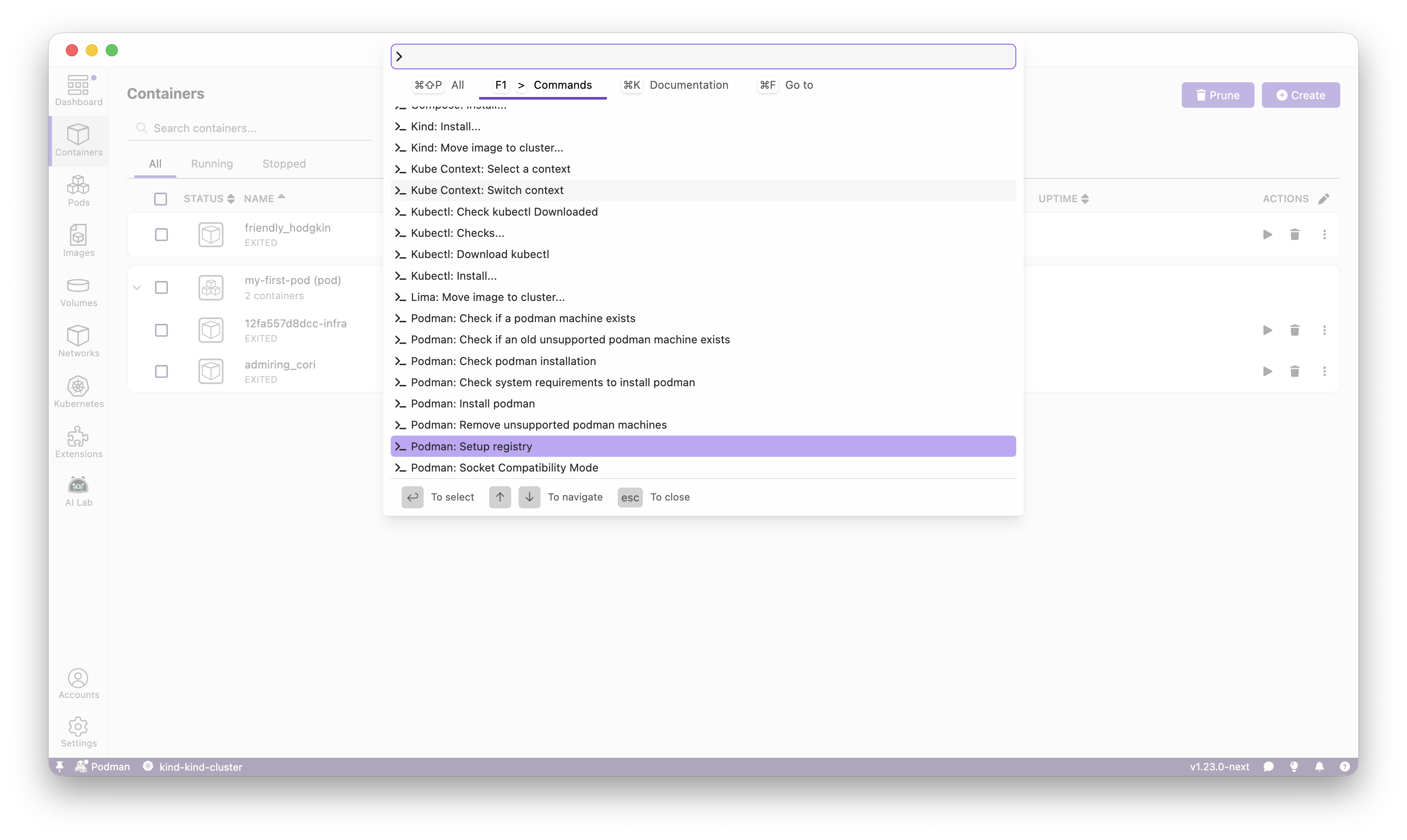 Commands Mode